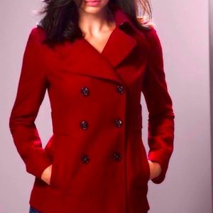Red Women’s Peacoat